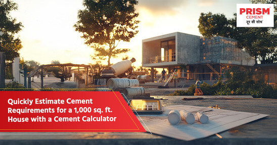 Estimate Cement Calculator for 1000 sq. ft. House
