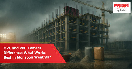 OPC vs PPC cement difference and best cement choice for monsoon weather by Prism Cement