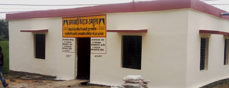 Newly constructed Anganwadi center built under Prism Cement