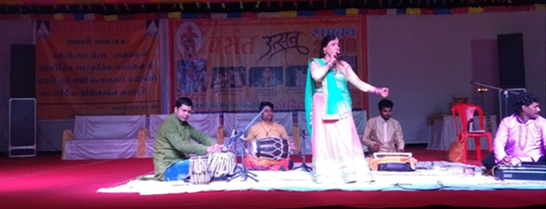 music performance with live singers and musicians during Vasant Utsav cultural festival