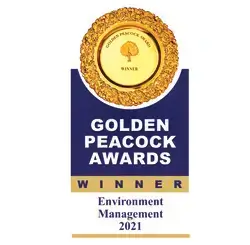 Golden Peacock Awards winner badge for Environment Management 2021