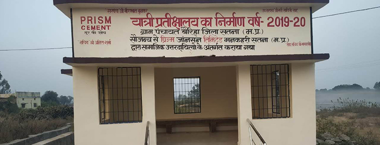 Passenger waiting hall constructed by Prism Cement