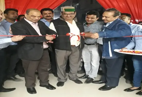 Prism Johnson Limited leadership team during an inauguration ribbon cutting ceremony at a company facility